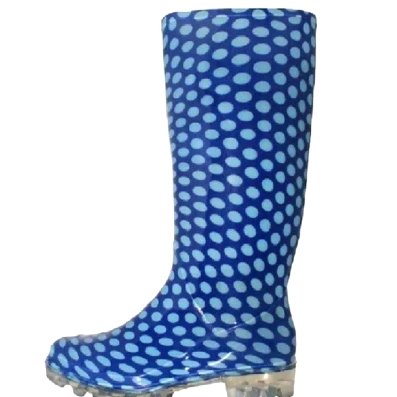 Easy USA Shoes Womens Tall Polka Dot Rain Boots Size 8 Poshmark